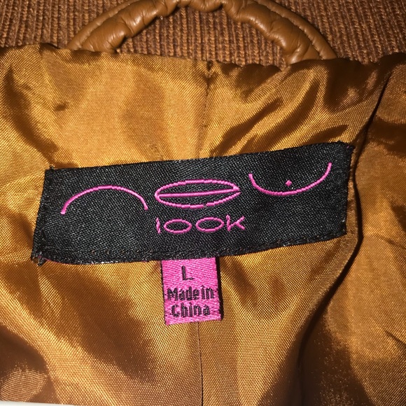 Faux Leather Carmel Jacket - Picture 4 of 4